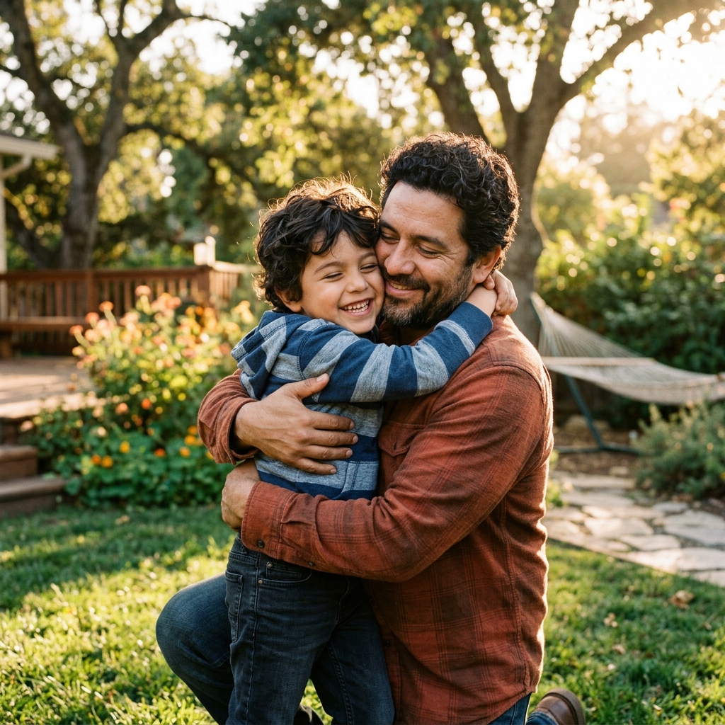 Abrazo de un Súper Papá